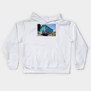 blue boat shed Kids Hoodie